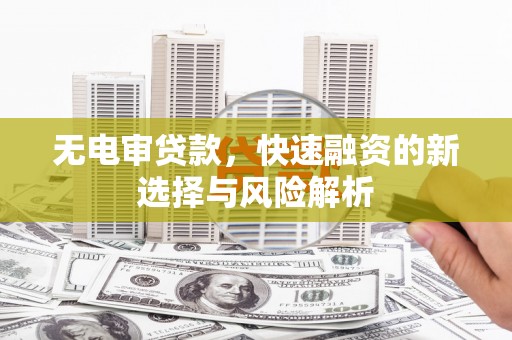 六龟无电审贷款，快速融资的新选择与风险解析
