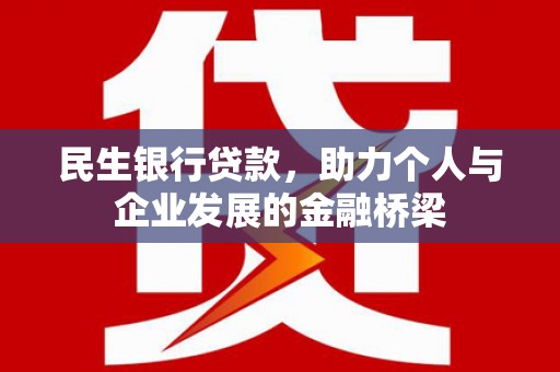 六龟民生银行贷款，助力个人与企业发展的金融桥梁