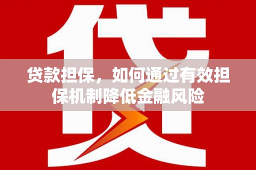 六龟贷款担保，如何通过有效担保机制降低金融风险