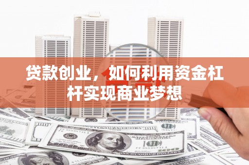 六龟贷款创业，如何利用资金杠杆实现商业梦想