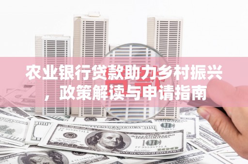 六龟农业银行贷款助力乡村振兴，政策解读与申请指南